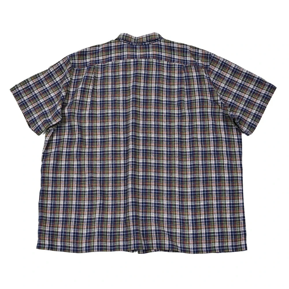 Polo Ralph Lauren Men's 2XB Multi Plaid Linen‎ Cotton Button Down Shirt S/S Pony